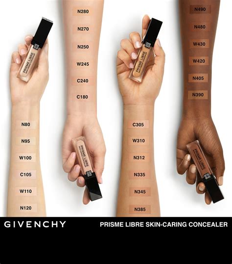 givenchy skin caring concealer swatches|where to buy givenchy makeup.